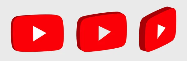 Youtube Ikona Uprawiać Youtube Logo Play Youtube Wektor Zabawa — Wektor stockowy