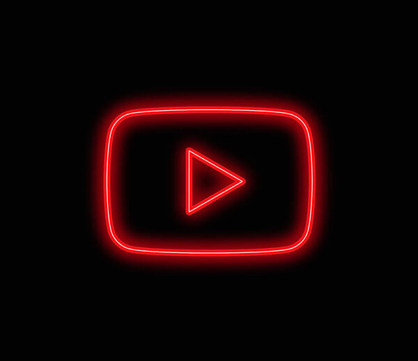 play youtube neon vector. play youtube neon icon. play youtube neon button.play icon vector sign