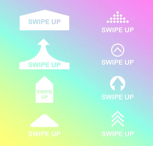 Swipe Omhoog Vector Swipe Omhoog Instellen Instagram Verhalen Vector Instagram — Stockvector