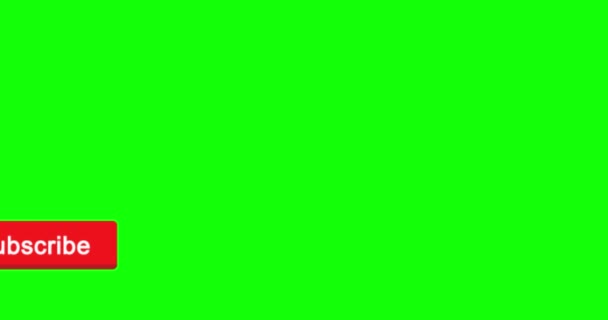 Abbonarsi Pulsante Schermo Verde Youtube Rosso Pulsante Iscrizione Scaricare Video — Video Stock