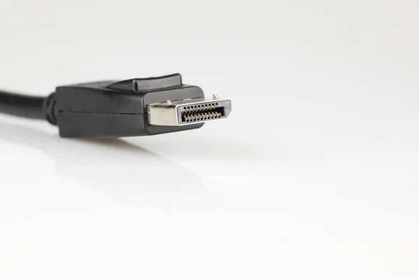 Hdmi Kábel Csatlakozó Fehér Háttér — Stock Fotó