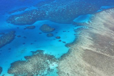 Avustralya Great Barrier Reef havadan görünümü 