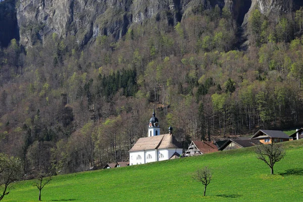 Muota Valley Church State Schwyz Switzerland — 图库照片