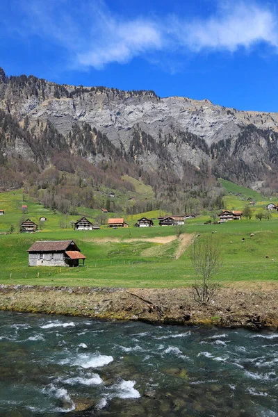 Muota Valley Muota River Canton Schwyz Switzerland — 图库照片