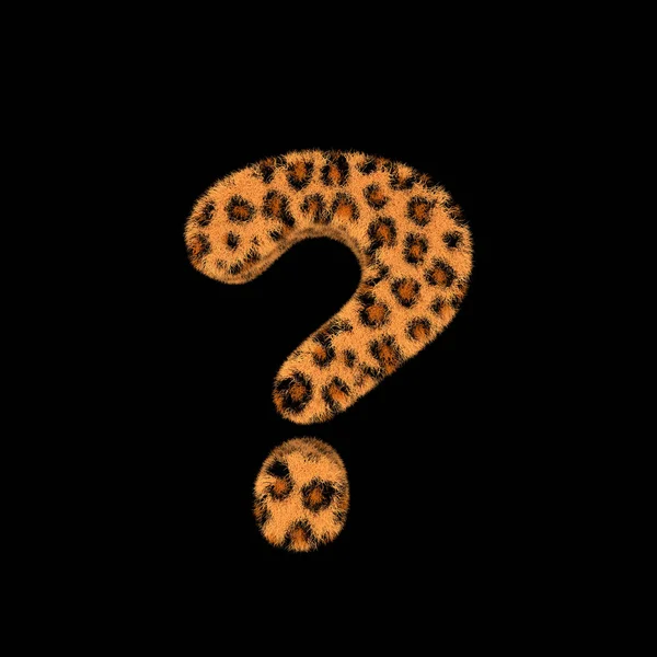 Ілюстрація Рендерингу Креативна Ілюстрація Леопард Друк Пухнастий Символ — стокове фото