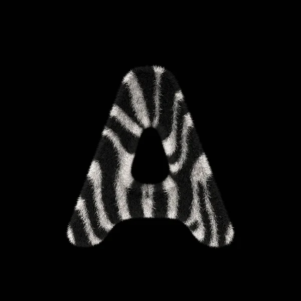 Illustration Darstellung Kreative Illustration Zebradruck Pelzigen Buchstaben — Stockfoto