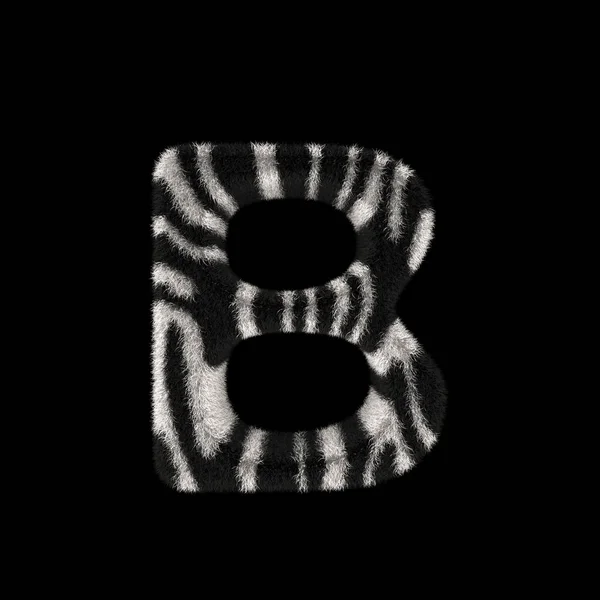 Illustration Darstellung Kreative Illustration Zebra Drucken Pelzigen Buchstaben — Stockfoto