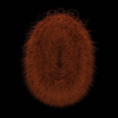 Resimde 3d render yaratıcı illüstrasyon zencefil Orangutan tüylü numarası 0