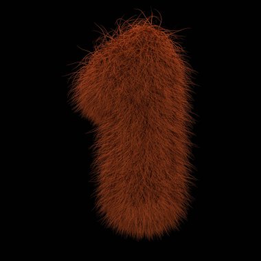 Resimde 3d render yaratıcı illüstrasyon zencefil Orangutan tüylü sayı 1