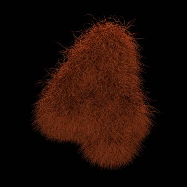 Resimde 3d render yaratıcı illüstrasyon zencefil Orangutan tüylü sayı 4