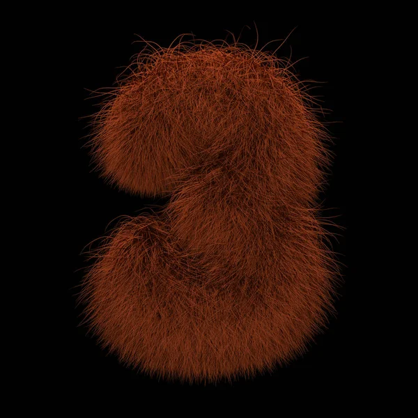 Resimde 3d render yaratıcı illüstrasyon zencefil Orangutan tüylü sayı 3