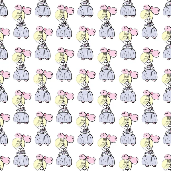 Prenses pembe ve mavi. Kızlar tasarımı için seamless modeli.