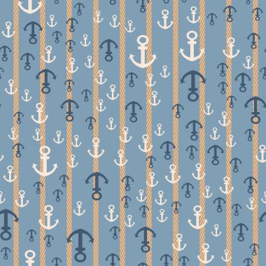 Çapa ile dikey deniz seamless modeli.