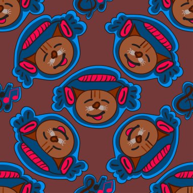 Müzikal kedi ile Seamless modeli.