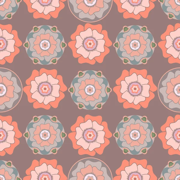 Patrón sin costura floral estilizado en estilo oriental . — Vector de stock