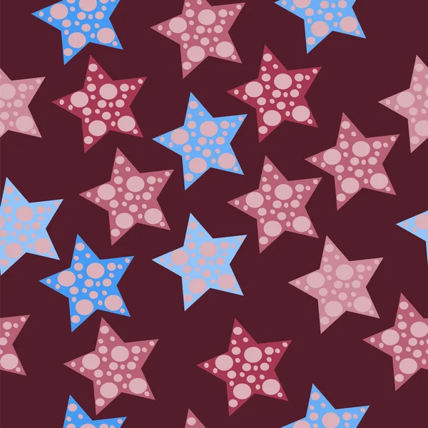 Бесшовный рисунок звезды с точками . — стоковый вектор