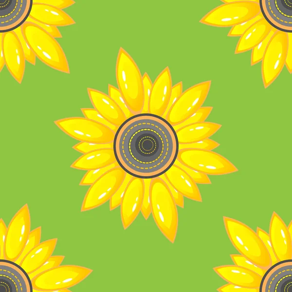 Ayçiçeği ile yaz Dikişsiz desen.