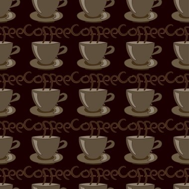 kopje koffie op brown.