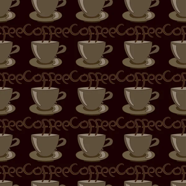 Чашка кофе на коричневом . — стоковый вектор