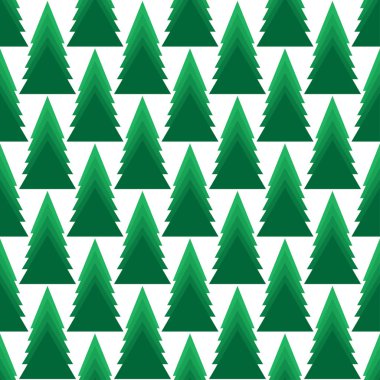 Noel ağaçları ile sorunsuz vektör desen.