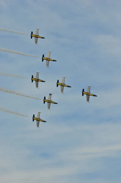 Sion Švýcarsko Září 2017 Breitling Letecká Show — Stock fotografie