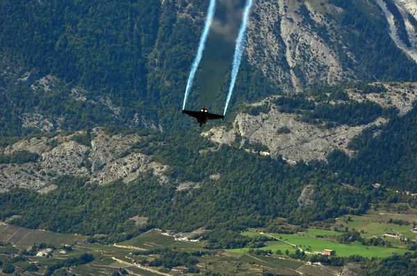 Sion Schweiz September 2017 Breitling Jet Team Breitling Flyguppvisning — Stockfoto