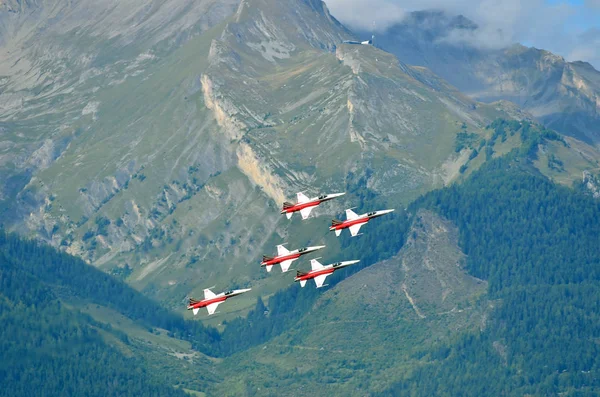 Sion Suisse Septembre 2017 Breitling Jet Team Breitling Air Show — Photo