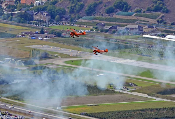 Sion Sviçre Eylül 2017 Breitling Jet Takım Breitling Hava Gösterisi — Stok fotoğraf