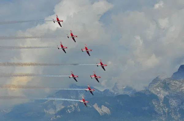 Sion Switzerland September 2017 Breitling Jet Team Breitling Air Show — Stock Photo, Image