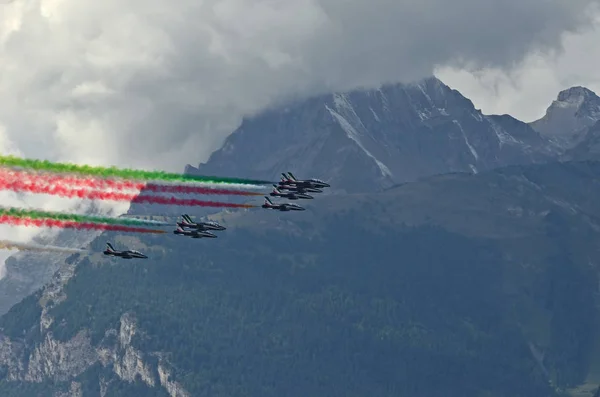 Sion Švýcarsko Září 2017 Breitling Jet Team Breitling Letecké Show — Stock fotografie