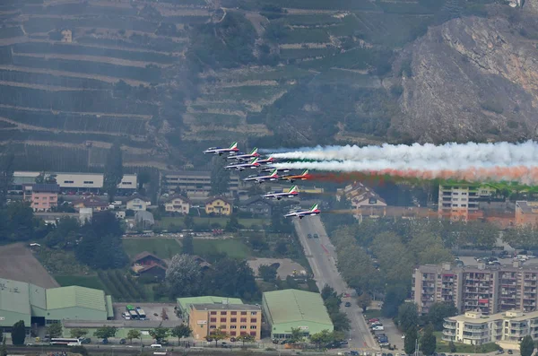 Sion Zwitserland September 2017 Breitling Jet Team Breitling Air Show — Stockfoto