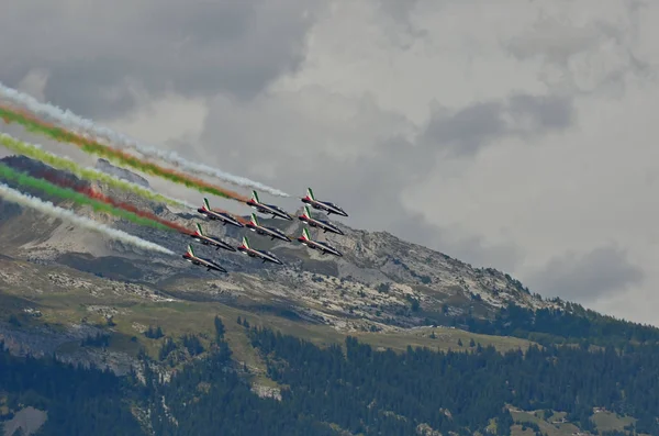 ブライト リング航空ショーにシオン スイス 2017 ブライト リング ジェット チーム — ストック写真