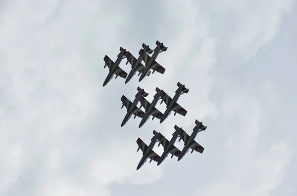 Sion Switzerland September 2017 Breitling Jet Team Breitling Air Show — Stock Photo, Image