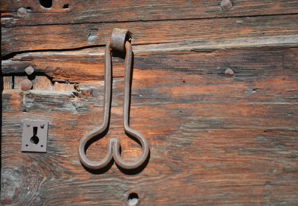 Ancient Door Handle Form Phallus Bringing Good Luck Owners — Stock Photo, Image