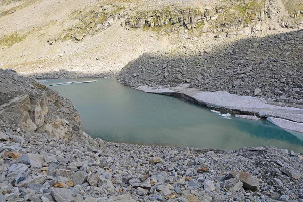 Los Icebergs Separaron Del Glaciar Lago Glacial Las Montañas Medida — Foto de Stock