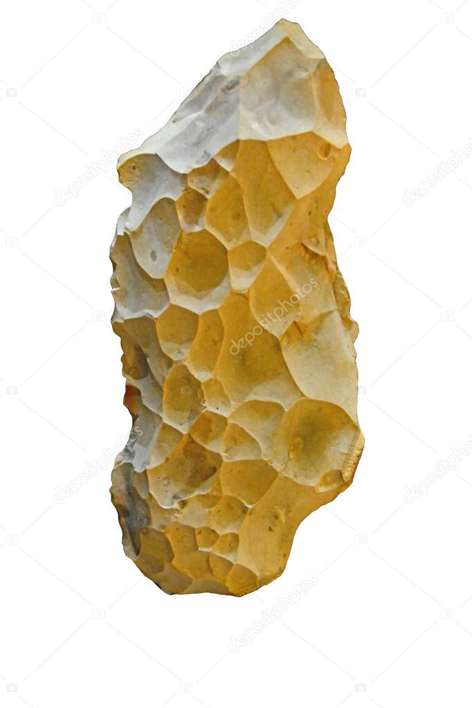 Neanderthal hand axe knapped from flint in Middle Stone Age