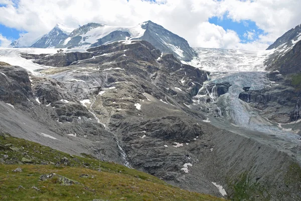 Glacier Turtmann Entre Bishorn Diablons Dans Les Alpes Suisses Sud — Photo