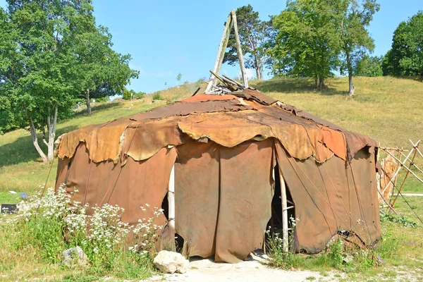 Dairesel Buz Devri Avrupa Barınak Yeniden Inşası — Stok fotoğraf