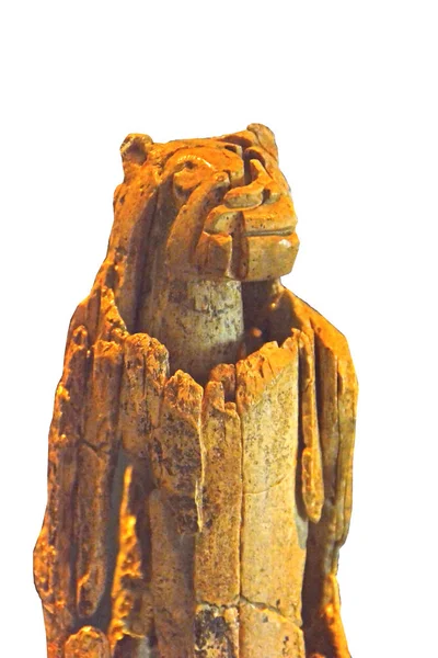 Найстаріших Витвір Скульптури Існування Лев Людина Hohlenstein Вирізані Мамонтової Кістки — стокове фото