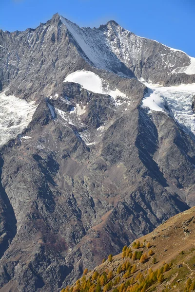 Lenzspitze e Nadelhorn — Fotografia de Stock