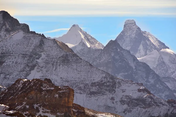 Obrgabelhorn en Matterhorn — Stockfoto