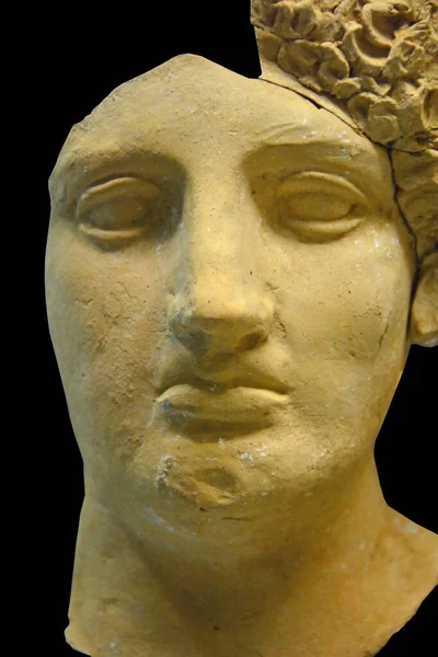 Grande Busto Barro Grego Antigo Deusa Deméter Datado Cerca 400 — Fotografia de Stock