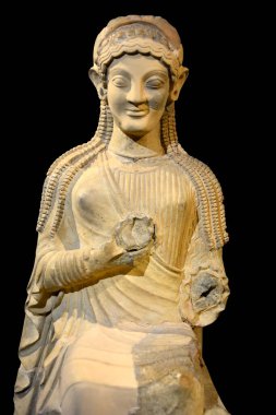 Tanrıça Persephone ya da Yeraltı ve Hasat Tanrıçası Kore 'nin Antik Yunan heykeli