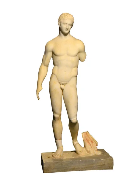 Ancient Greek Statue Hercules Lysippus Scaled Less Muscular Version Original — Stock Photo, Image