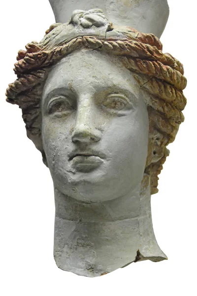 Busto Grego Antigo Deusa Deméter Deusa Terra Com Cabelo Dourado — Fotografia de Stock