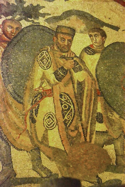 ヴィラ ロマーナの貴族の所有者はグレートハント回廊で描かれている ユネスコの世界遺産に登録されているロマナ カザーレから シチリア — ストック写真