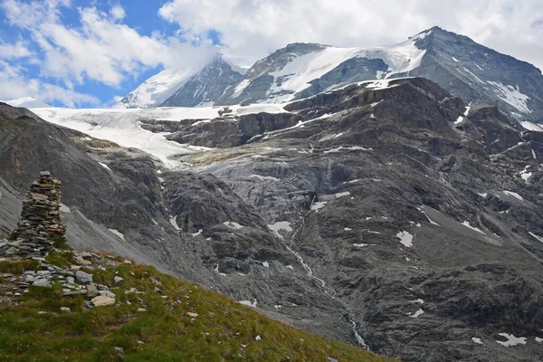 Glacier Brunegg Sous Weisshorn Dans Les Alpes Suisses Sud — Photo