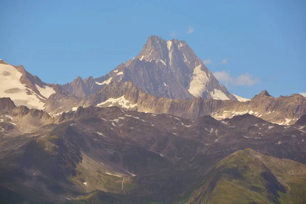 Lauteraarhorn Nos Alpes Berneses Visto Sul Suíça — Fotografia de Stock