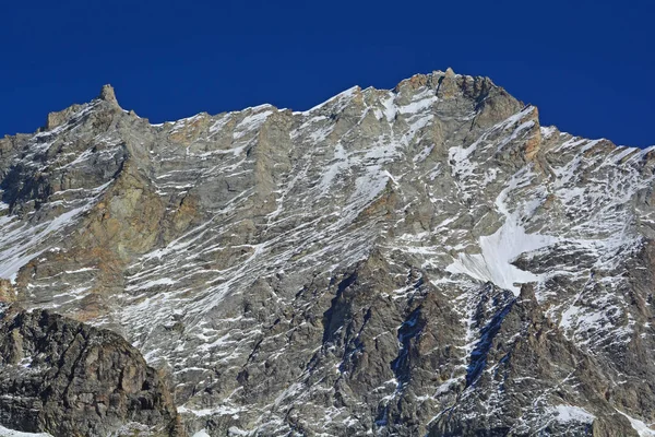 Weisshorns Topp Södra Schweiz Med Grand Gendarme Till Vänster Ett — Stockfoto