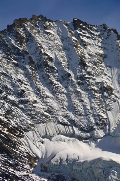Top Westkant Van Schalihorn Zuidelijke Zwitserse Alpen Boven Zinal — Stockfoto